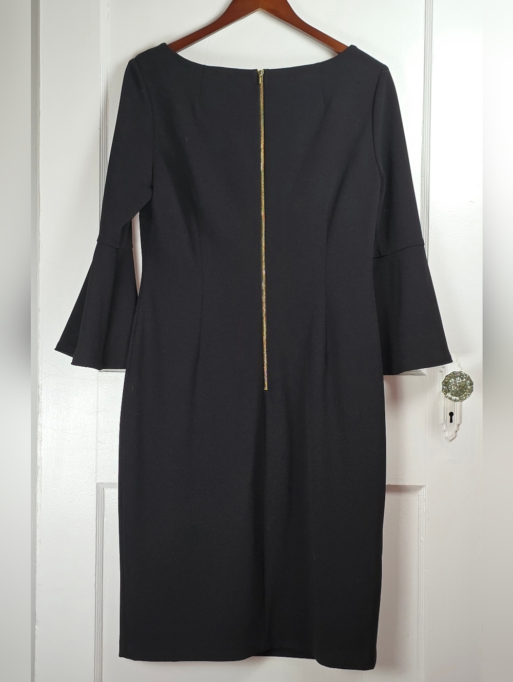 Calvin Klein Classic Black Sheath Dress 12 - Picture 5 of 6
